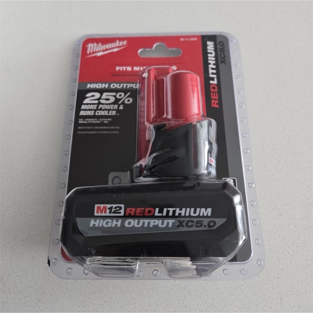 Milwaukee M12 REDLITHIUM HIGH OUTPUT XC5.0 12V 5Ah Battery 48-11-2450 gallery