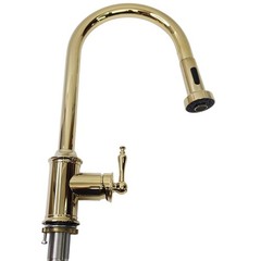 Signature Hardware 434084 Southgate Pull-Down Kitchen Faucet – Polished Brass