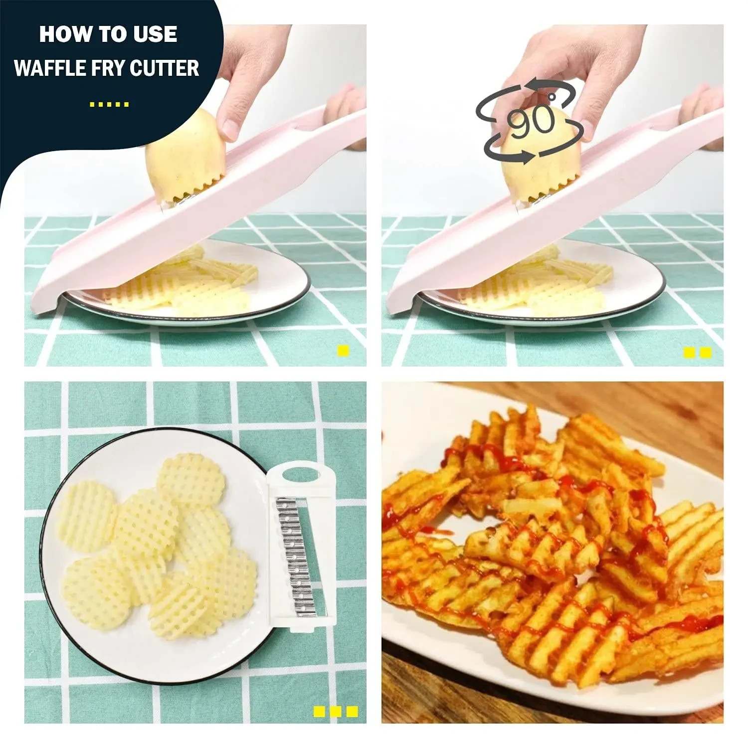 5-in-1 Mandoline Slicer Vegetable Cutter Julienne Shredder Potato Chip Maker gallery