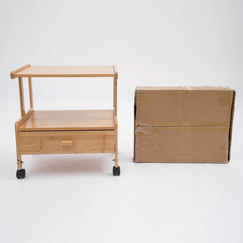 2Tier Printer Cart Printer Stand Storage Rack for Office Home w/ Wheels & Drawer gallery
