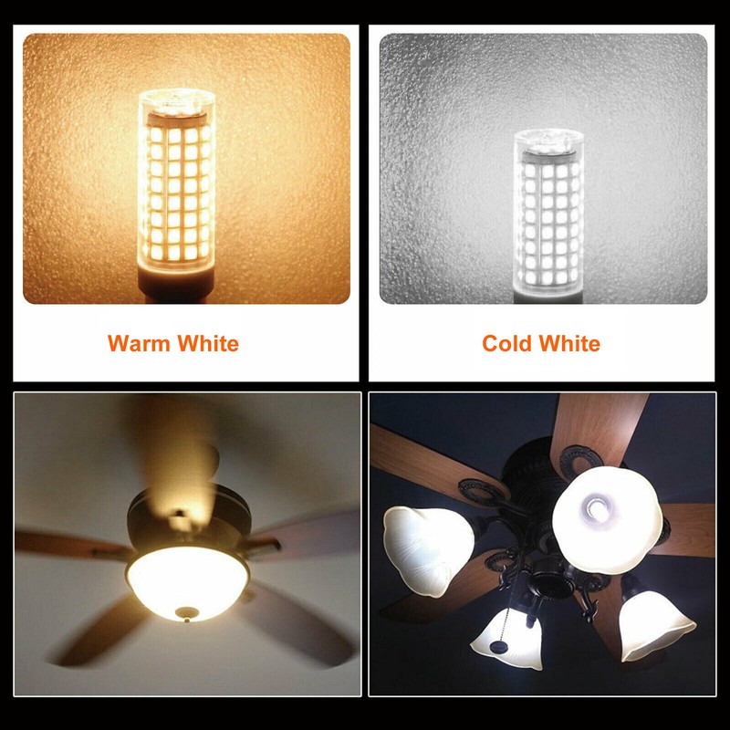 Dimmable BA15D E11 E12 E14 LED Corn Bulb Mini 136 LED Ceramics Light 15W Lamp US gallery