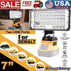 LED Work Light Suitable For DeWalt 20V 60V MAX XR DCB205 Li-Ion Battery 2700LM