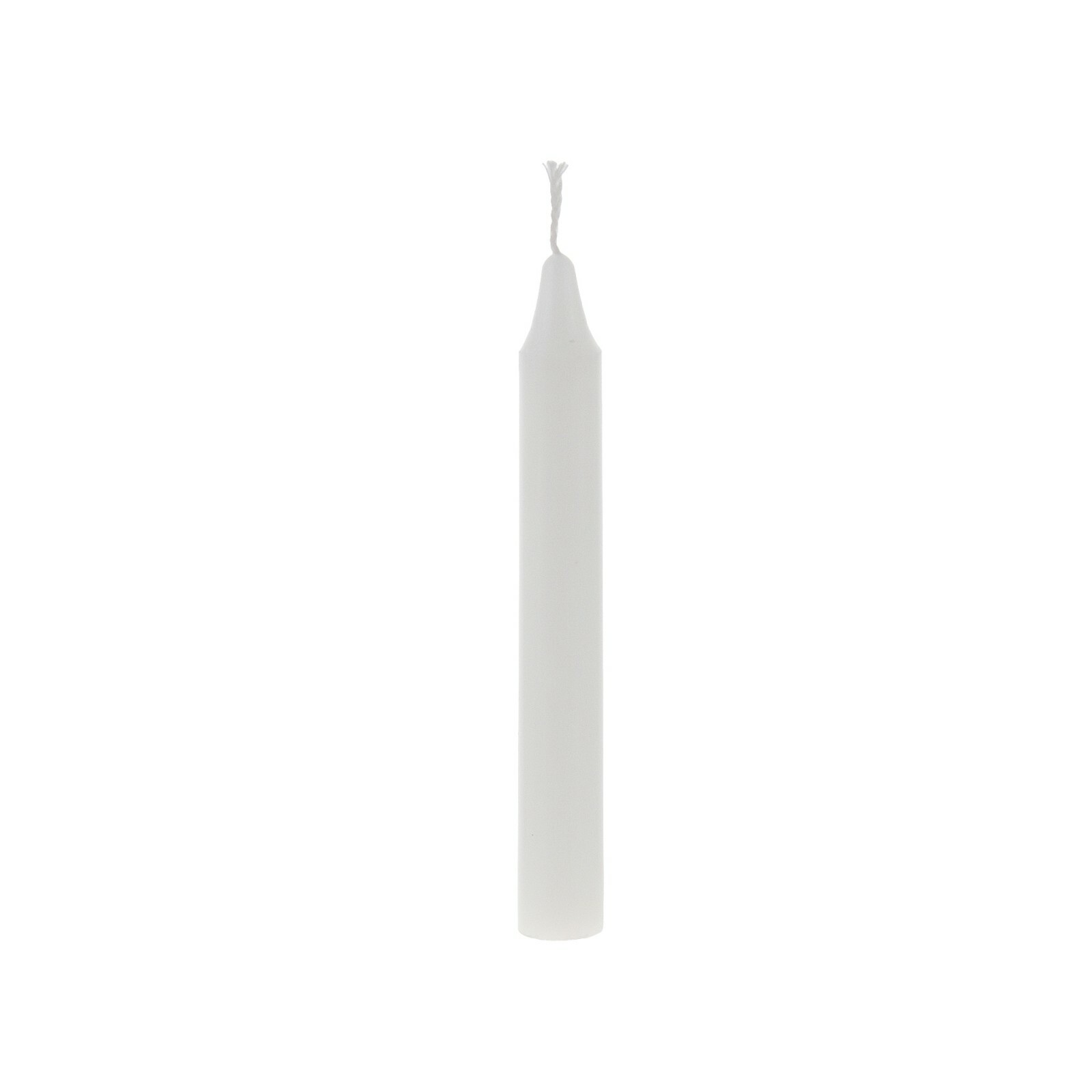Mega Candles - Unscented 4" Chime / Spell Taper Candles - White, Set of 20 gallery