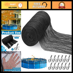 21ft Round Pool Leaf Net Cover – Safety Mesh with 12 Clips for Above Ground Pool