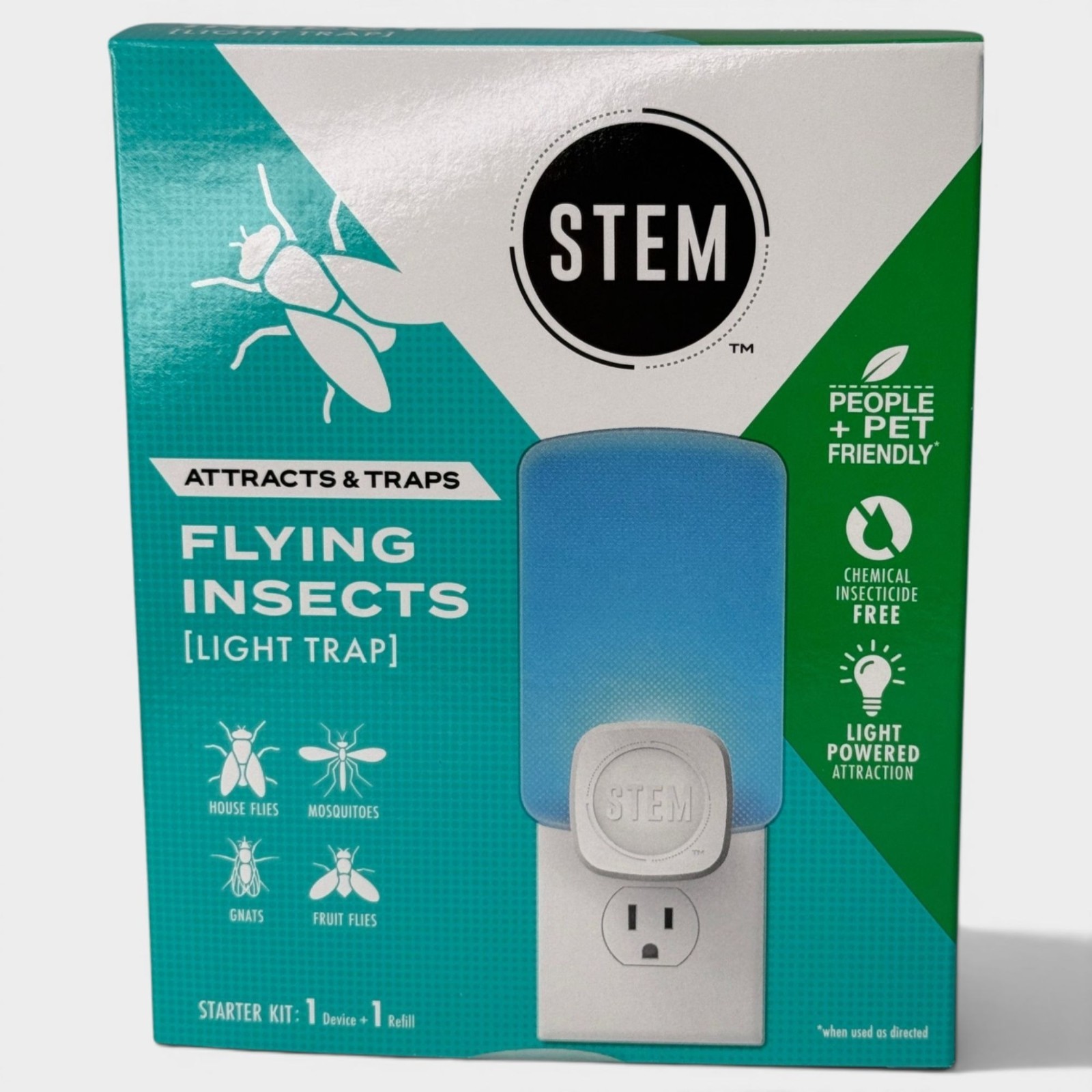 STEM Light Trap Attracts & Traps Flying Insects Starter Kit + 5 Refills gallery