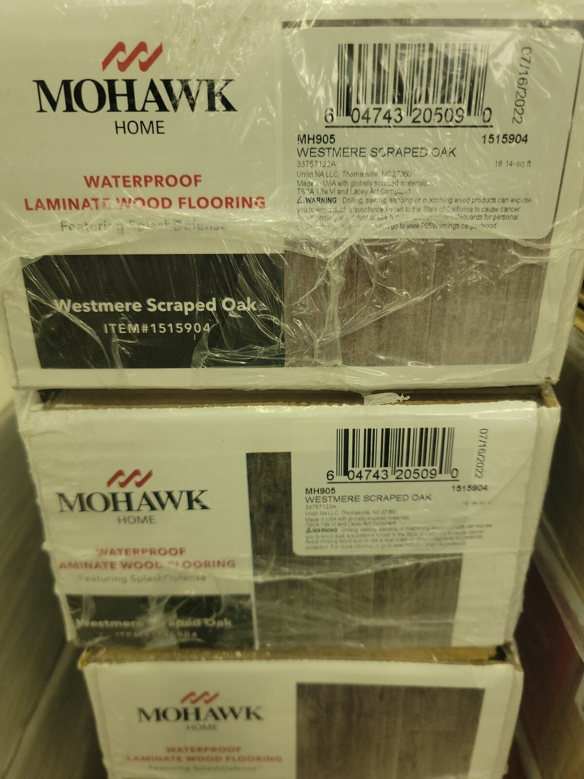 Mohawk Home Westmere Scraped Oak Waterproof Laminate 8 Of 9 Planks NEW, DISC gallery