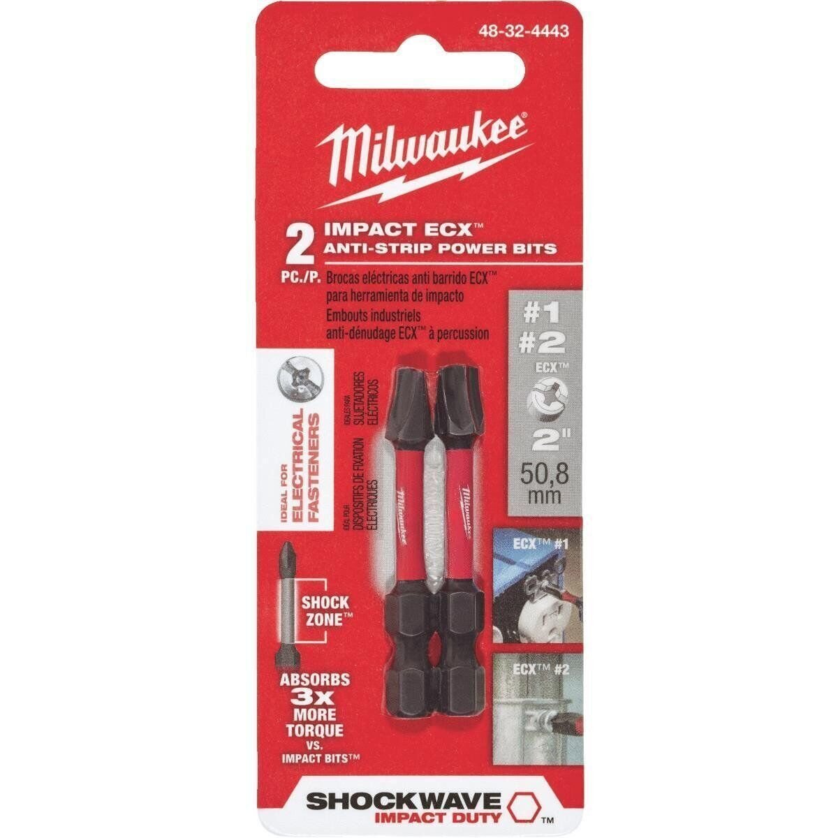 Milwaukee 2Pc Ecx 2" Power Bit Set gallery