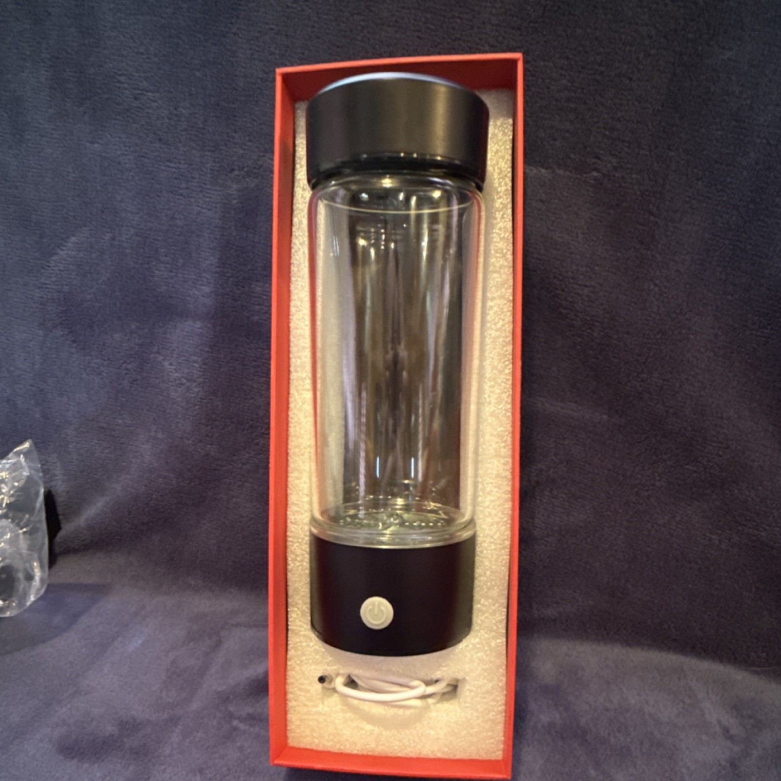 Hydrogen Water Generator Cup 280ml Food Grade PC Aluminum Alloy Black Clear gallery