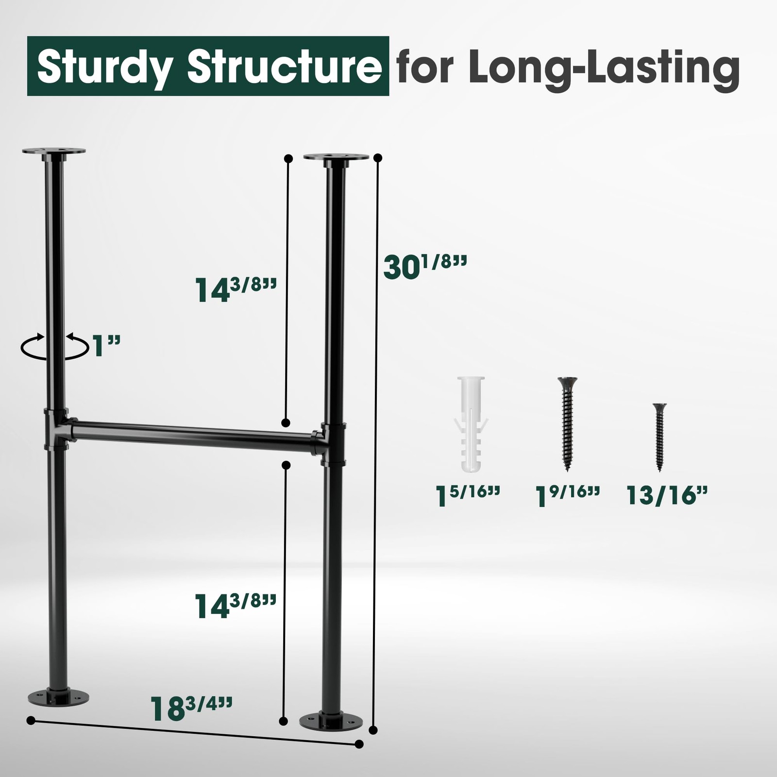 Yes4All 30" H-Shape Metal Table Legs, Industrial Steel, Heavy-Duty, Black Finish gallery