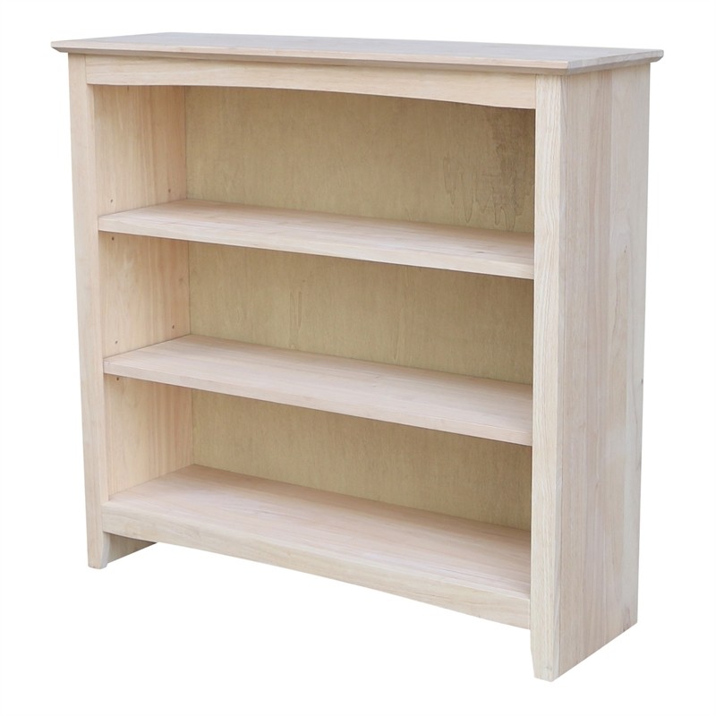 Pemberly Row 38" Wide Shaker Bookcase - 36 in H - Unfinished gallery