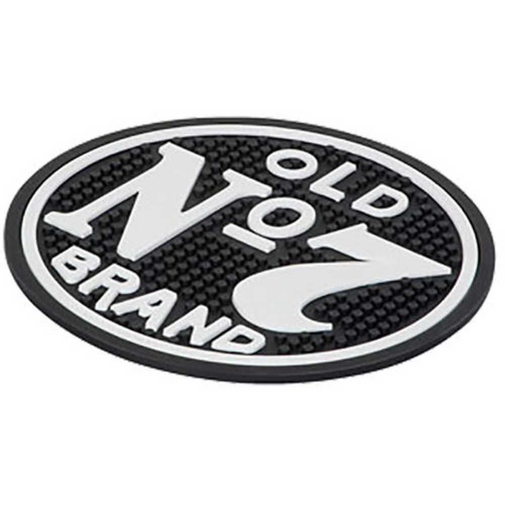 Jack Daniel's 10" Round Old No. 7 Bar Beverage Mat Rubber, Black/White. JD-38510