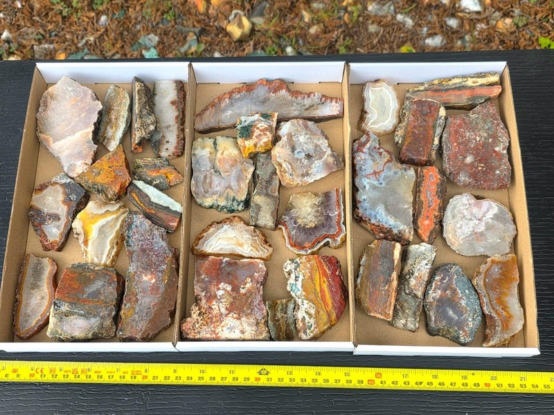 Morocco Agate Crystal Slices Rough Lapidary Material gallery