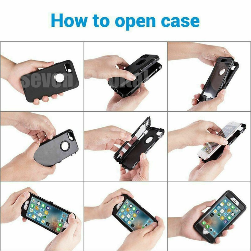 Shockproof Case For iPhone 6 7 8 Plus SE 2 3 Rugged Clip Cover Screen Protector gallery