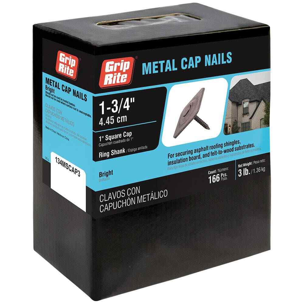 #12 X 1-3/4 In. Metal Square Cap Roofing Nails (3 Lb.-Pack) gallery