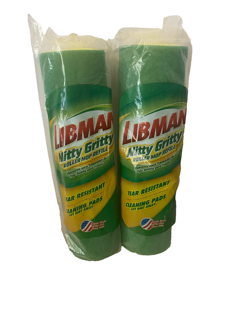 Libman Nitty Gritty Roller Mop Refill Tear Resistant - New Lot Of 2