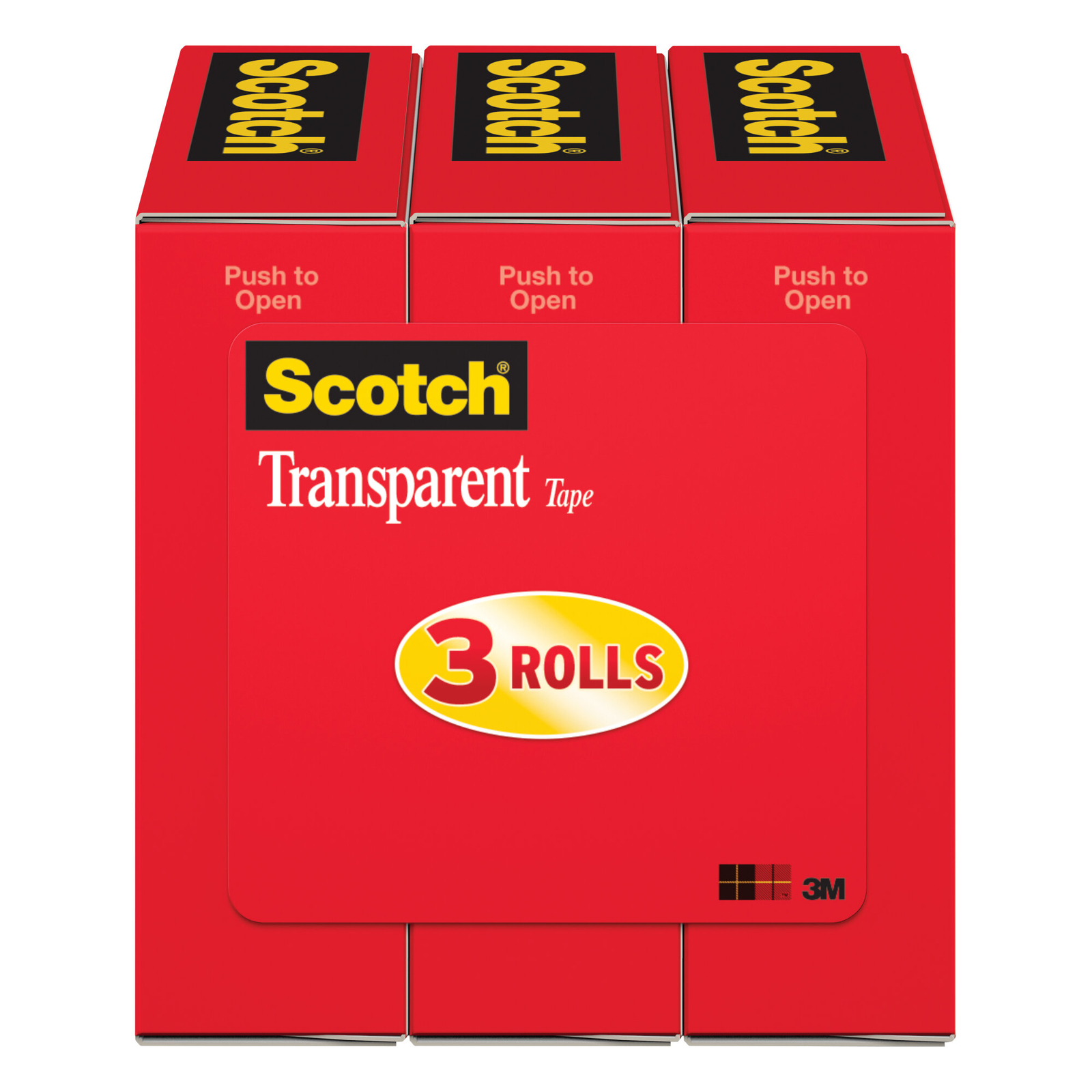 Scotch® Transparent Tape 600K3, 3/4 in x 1000 in (19 mm x 25,4 m) 3-Pack gallery