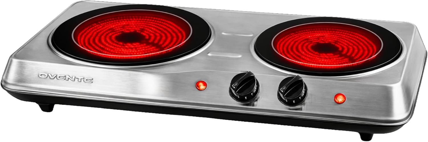 Countertop Infrared Double Burner 1700W Electric Hot Plate and Portable Stove gallery