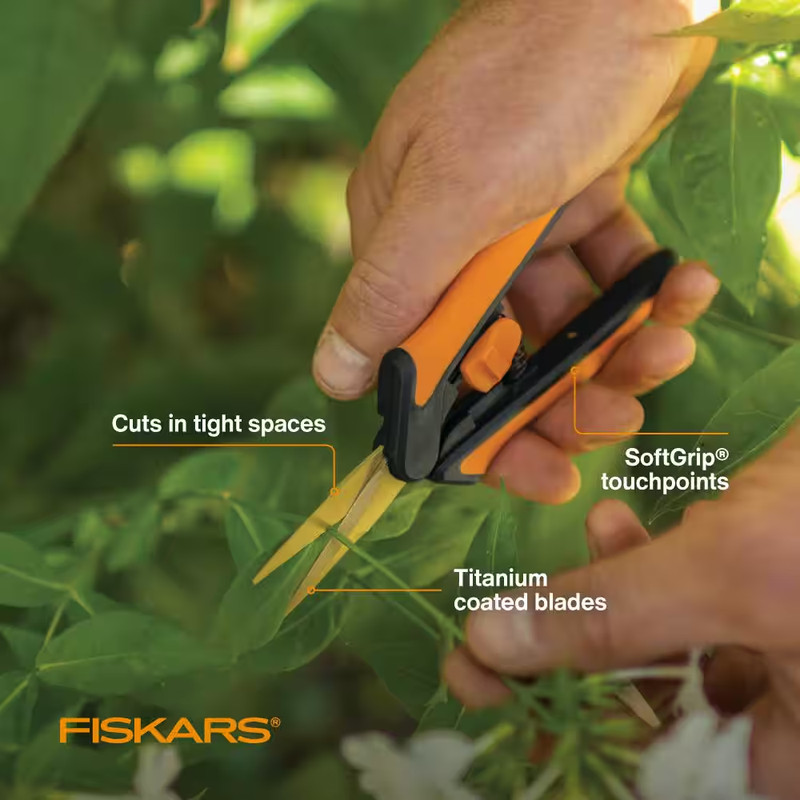 6 In. Titanium Micro-Tip Pruning Shears with Softgrip Handles (2-Pack) gallery