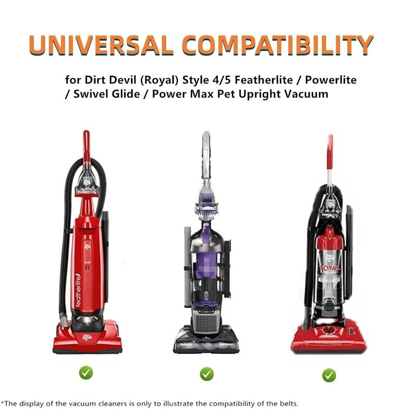 Easy-Install Replacement Belts for Dirt Devil Power Max Pet Vacuums - 2 Pack gallery