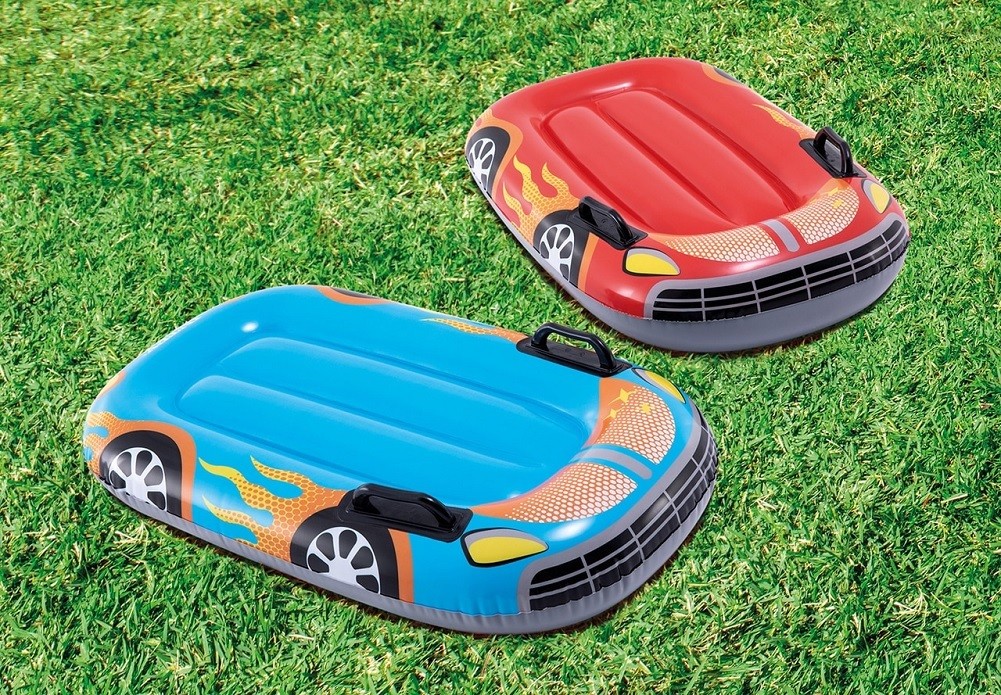 Intex Racing Inflatable Fun Slide 221in x 47in x 30in with 2 Surf Riders gallery