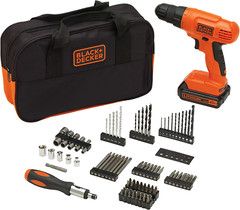 20V MAX* POWERCONNECT Cordless Drill Kit + 100 Pc. Kit (BDC120VA100), Orange