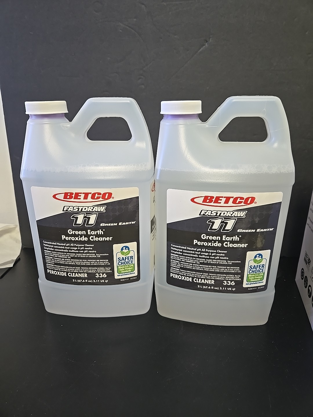 2 Bottles Betco Green Earth Peroxide Cleaner, Clear, Model: 336B2-00 gallery