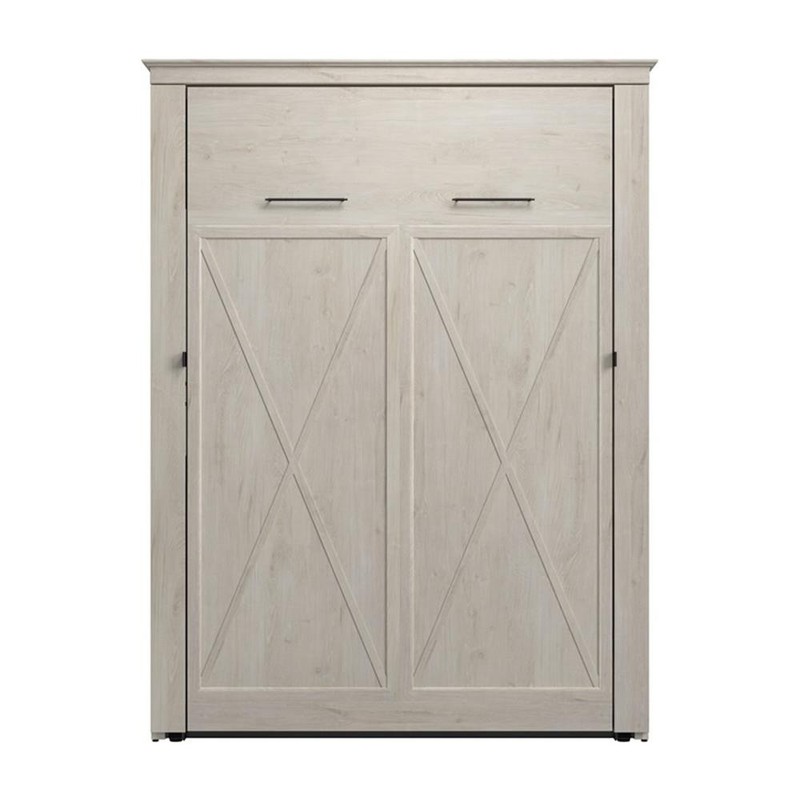 Pemberly Row 63"W Full Murphy Bed - Engineered Wood in White gallery