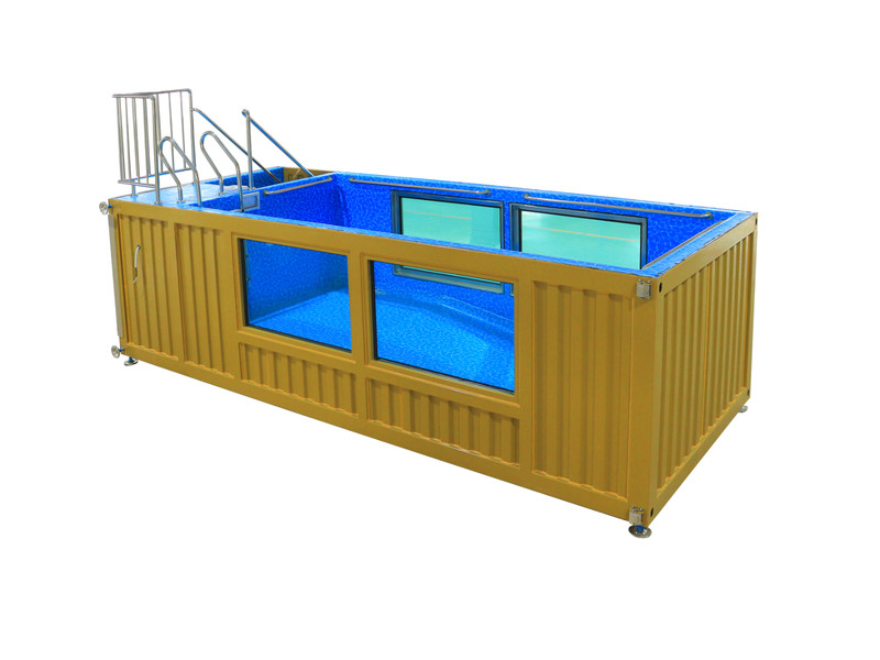 20ft Shipping Container Modified Swimming Pool with Steps Water Treatment System gallery