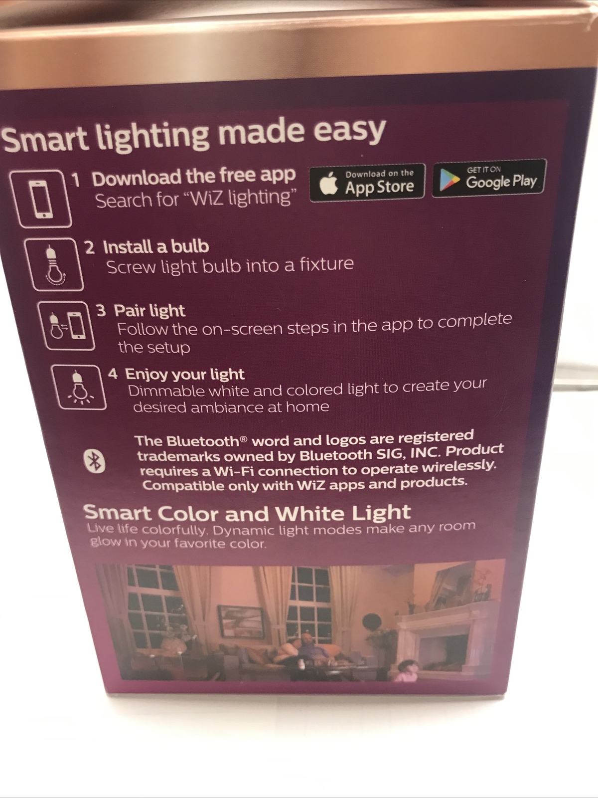 Philips Smart Wireless 65-Watt LED BR30 Floodlight Bulb Color Changing Dimmable gallery