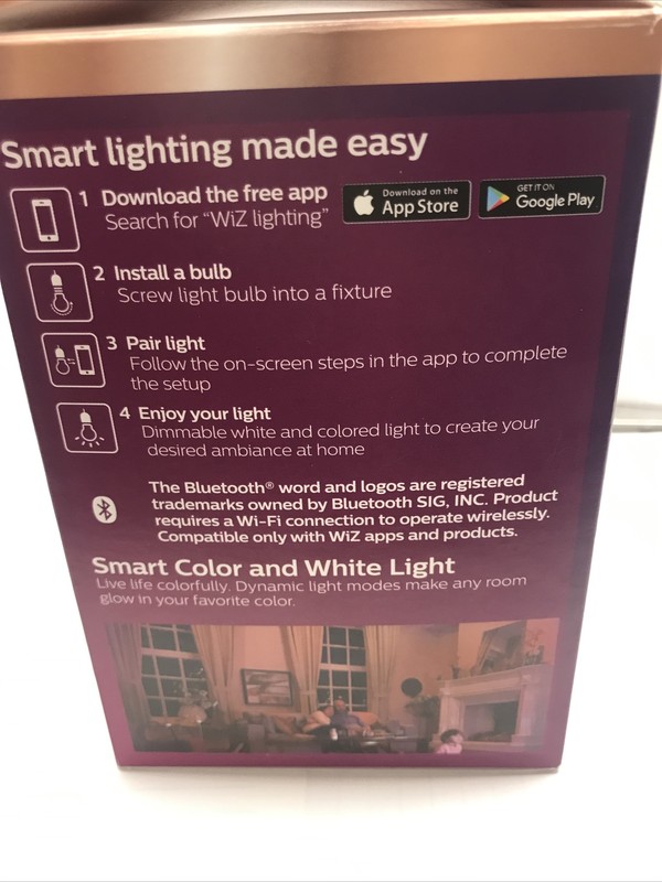 Philips Smart Wireless 65-Watt LED BR30 Floodlight Bulb Color Changing Dimmable gallery