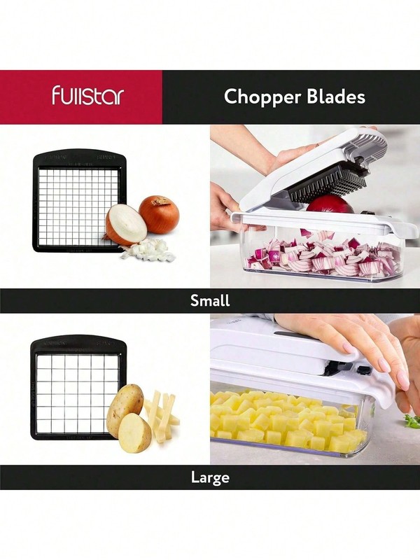 Fullstar 4-in-1 Vegetable Chopper & Spiralizer, Food Slicer with Container, W... gallery