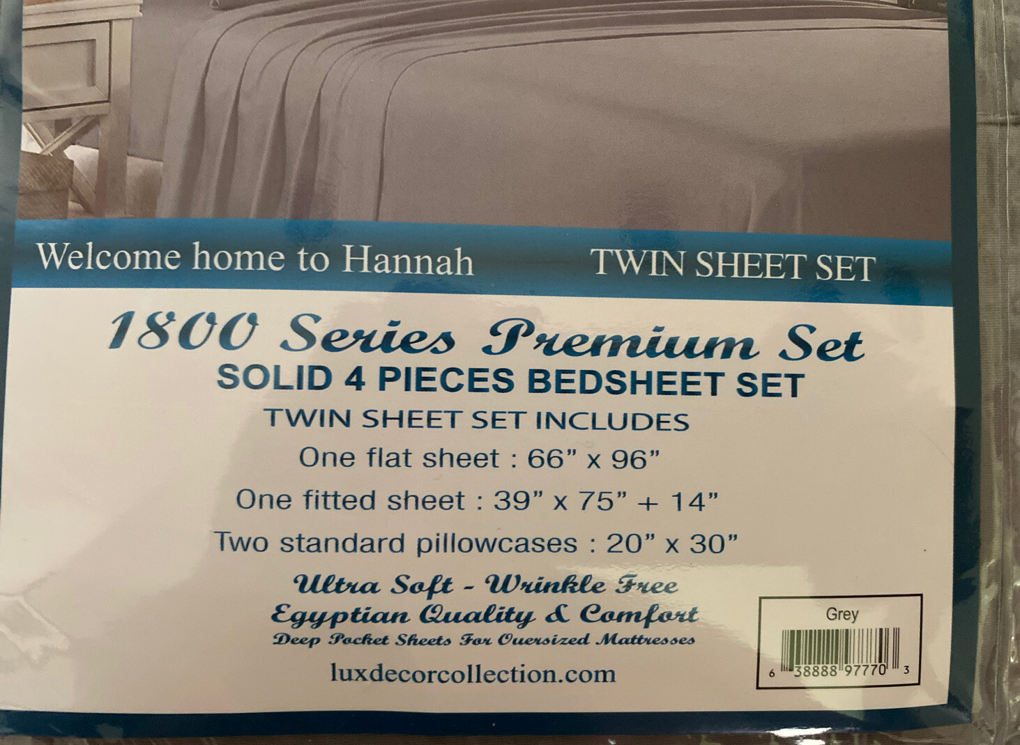 Lux Decor Collection Twin 4 Pc Bed Sheet Set - Microfiber 1800 Wrinkle Free gallery