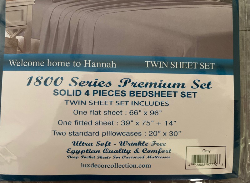 Lux Decor Collection Twin 4 Pc Bed Sheet Set - Microfiber 1800 Wrinkle Free gallery