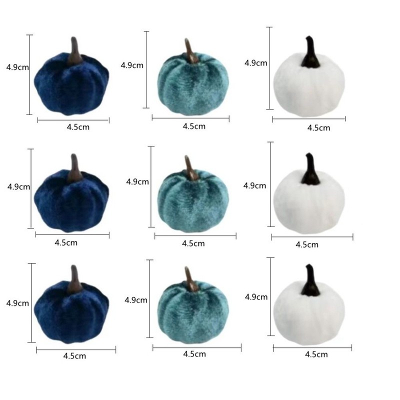 12Pcs Velvet Foam Pumpkins - Rustic Fall Decor for Thanksgiving & Halloween gallery