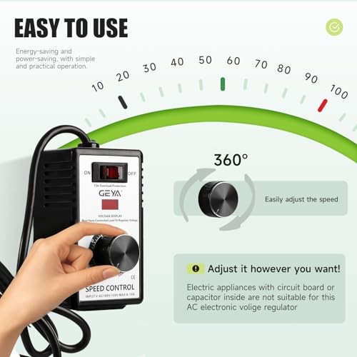 100V-120V 15A AC Motor Speed Controller with Overload Protection, Variable gallery