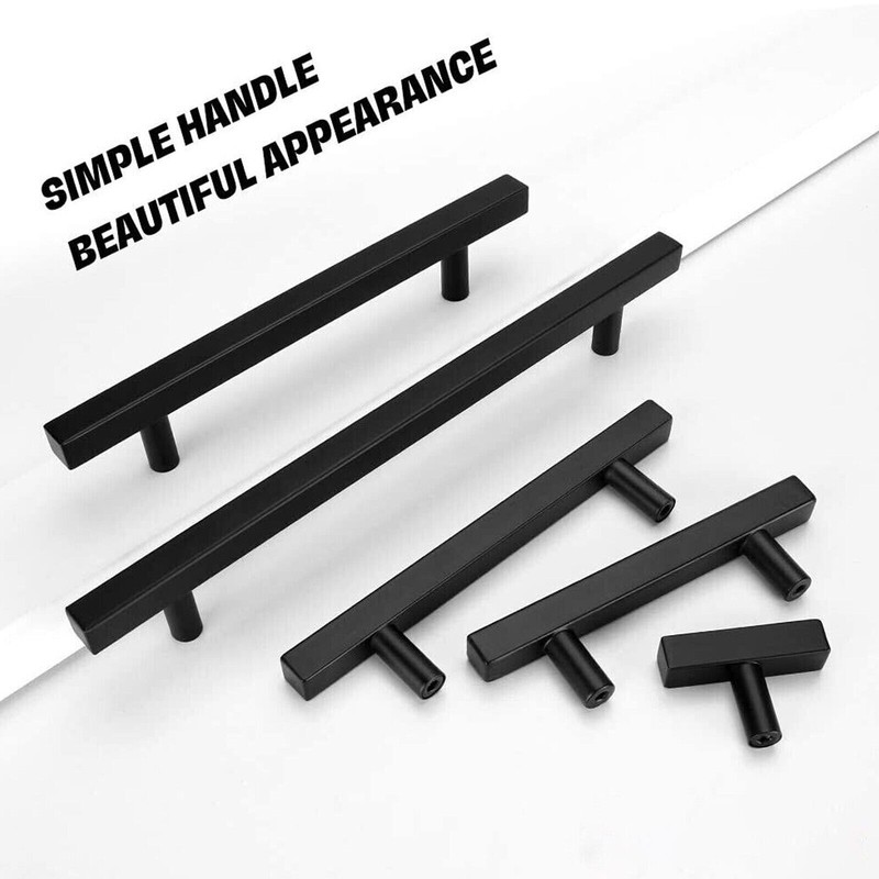 Square Cabinet Handles Modern Stainless Steel Drawer Bar Door Pulls Hardware LOT gallery