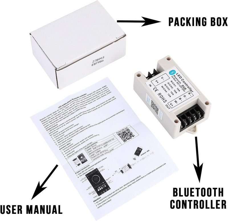 Bluetooth Controller RGB/RGBW APP Control For 3528 5050 RGB LED Strip Lights gallery