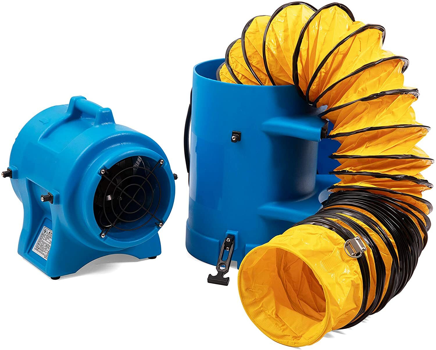 MOUNTO 8inch 1/3hp High Pressure Axial Blower Fan for Ventilation w/ 25ft hoses gallery