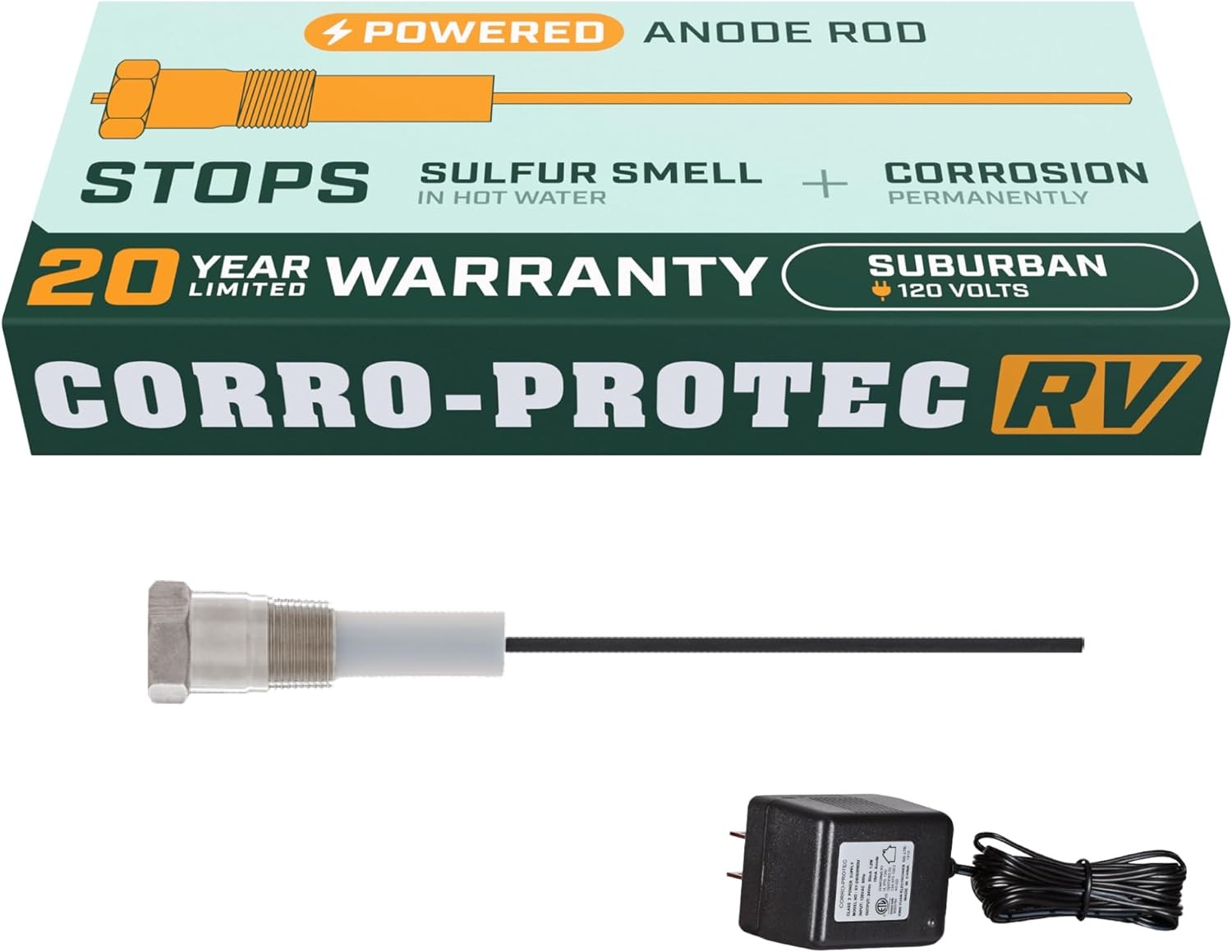 Corro-Protec RV Anode Rod for Hot Water Heater 20 Year gallery