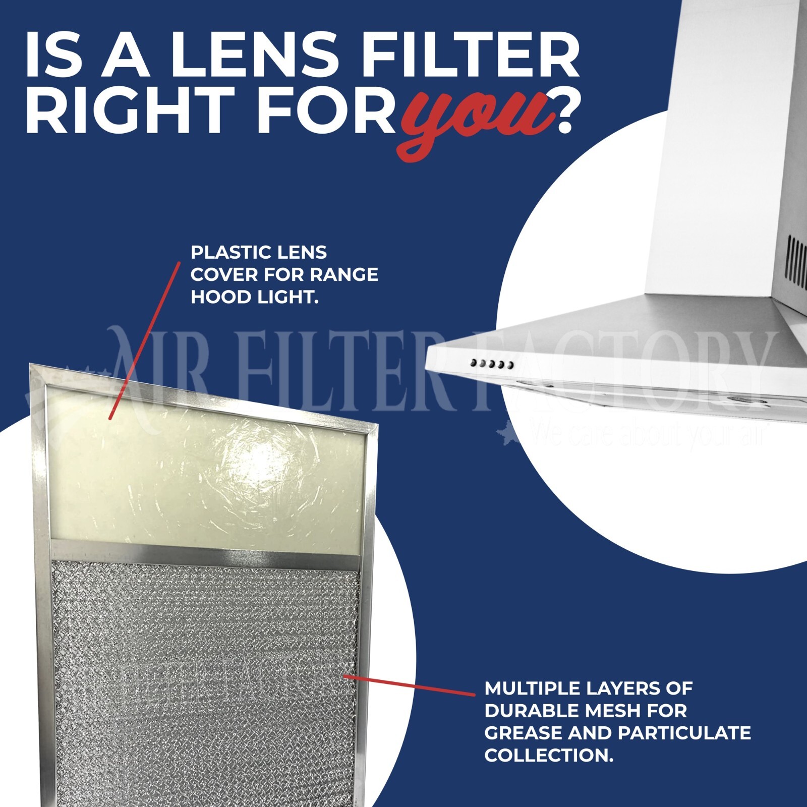 (2 Pack) Air Filter Factory Range Hood Lens Grease Mesh Filters 11 x 12 x 3/8 In gallery