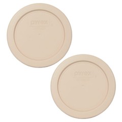 Pyrex 7202-PC Blush Colored Plastic Replacement Storage Lid Cover (2-Pack)