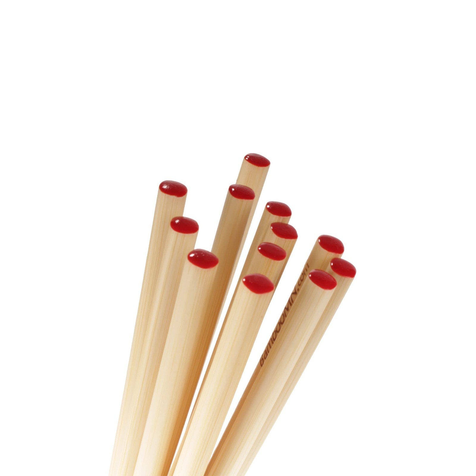 BambooMN Premium Reusable Japanese Bamboo Chopsticks, Red Dot End 10 inch gallery