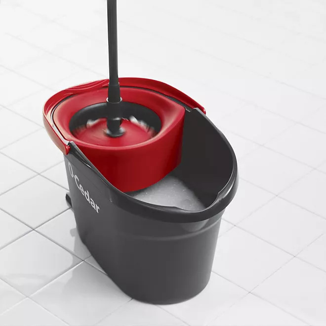 O-Cedar Easy Wring Spin Mop & Bucket System with 3 Extra Refills gallery