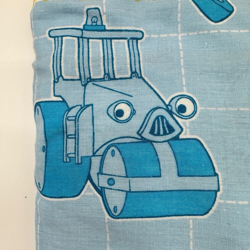 Y2K Bob the Builder FLAT sheet Only TWIN SZ 2007 Cotton Polyester AOP Nostalgi gallery