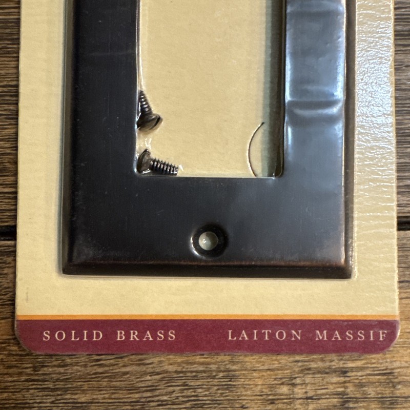 Baldwin Solid Brass Venetian Bronze Switch Plate Cover Rocker Single Lot Of 4 gallery