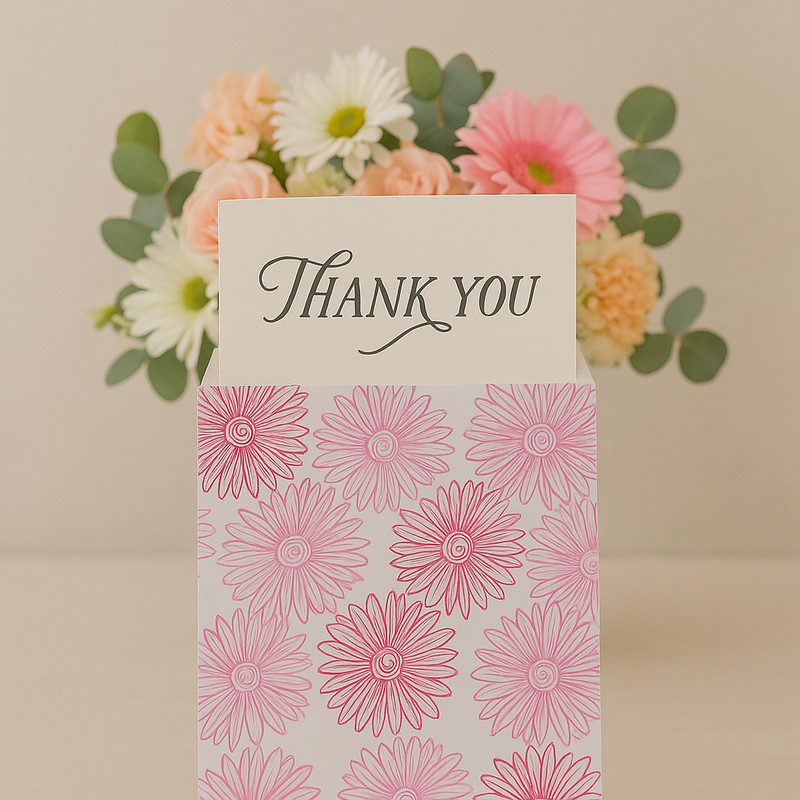 Pink Flower Pattern on White Decorative Bags for Cookies, Candy and Gifts gallery