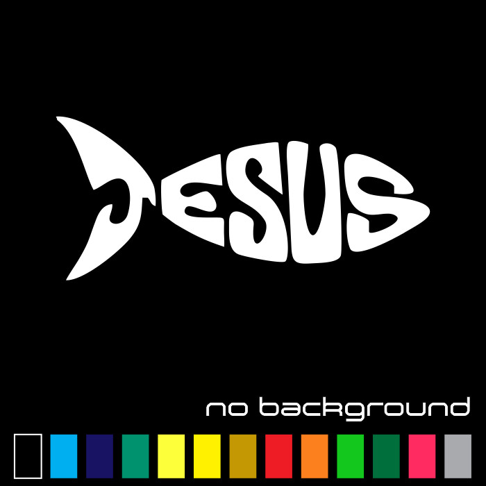 Jesus Fish Sticker Vinyl Decal - Christian Religion Cross God Wall Car Window gallery