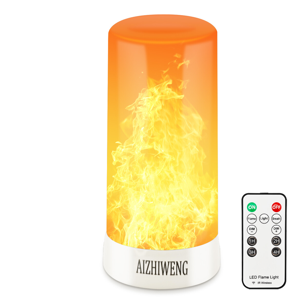 Rechargeable USB LED Flame Light with Remote, Ambiance Lighting for Home 1PCS-US gallery