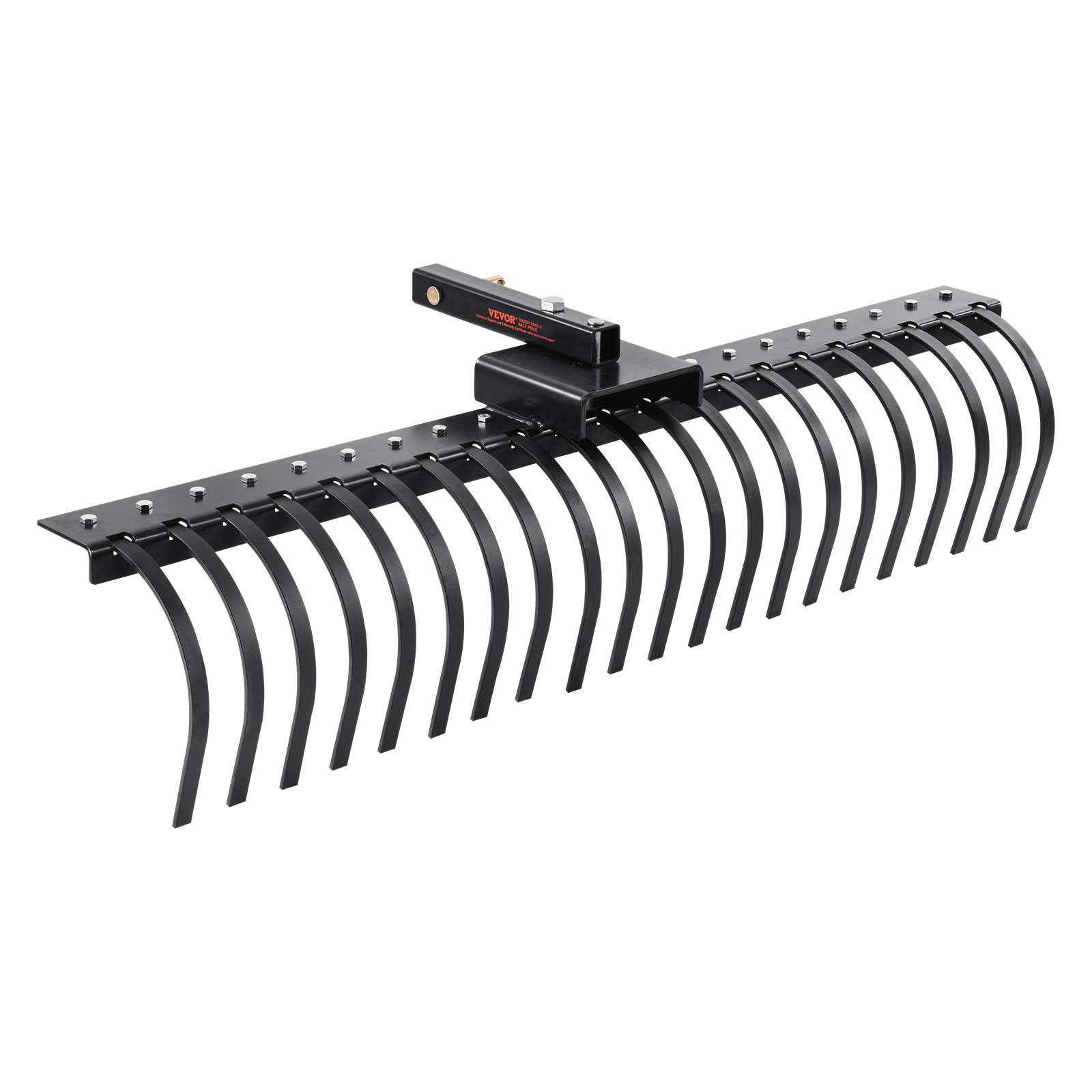 VEVOR Tow Behind Landscape Rake 60" Lawn Dethatcher Rake with 21 Steel Tines gallery