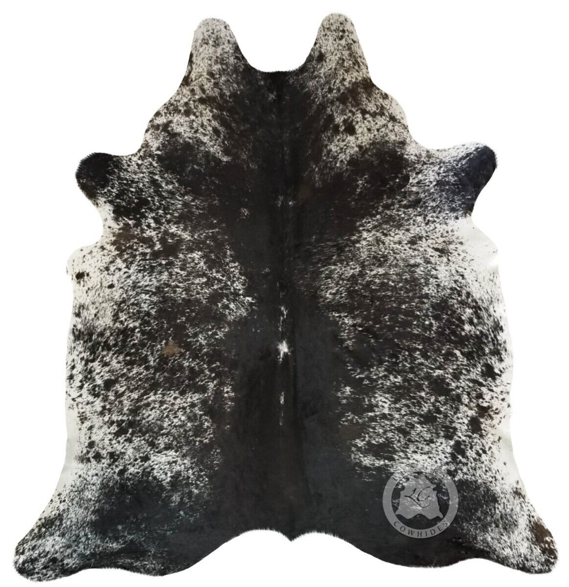 Real Cowhide Rug Salt and Pepper - Size 6 x 7-8' gallery